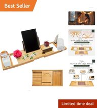 Polished Bamboo Bathtub Tray - Foldable and Waterproof for Ultimate Rela... - $74.20
