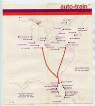Auto Train Brochure with Maps Lorton VA Louisville KY Sanford FL 1975 - £18.64 GBP