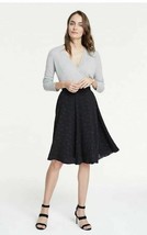 New Ann Taylor Petite Black Clip Dot Chiffon Full Skirt Lined Size 10P - £38.94 GBP