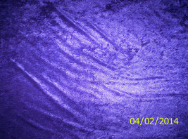 New Purple Crushed Panne Velour Solid 100% Polyester Fabric by the 1/4 yard - £1.92 GBP