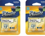 Brother P-touch M-931 Tape, 1/2&quot; (0.47&quot;) Non-Laminated Label Maker Pack ... - $16.78