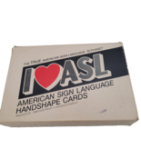I LOVE ASL American Sign Language Handshape Cards Instruction 1984 Vinta... - $19.79