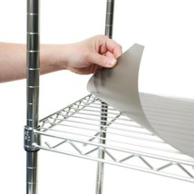 NEW 6-pk Gray Fitted Flex SHELF LINERS for 48&quot; x 18 in. Rack Wire Shelves 48x18 - £23.22 GBP