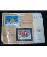Vintage The Creative Circle 2279 Village Church Embroidery Kit 12 x 16 NIP - $20.58 CAD