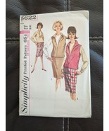 Simplicity 5622 Sewing Pattern Misses 1960s Skirt Blouse Pullover Vtg Si... - £11.28 GBP