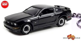 RARE HTF KEY CHAIN RING TRIPLE BLACK FORD MUSTANG GT NEW CUSTOM LIMITED ... - £39.03 GBP