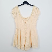Urban Outfitters - New without Tag - Cream Lilly Tie-Front Playsuit - XS... - £21.69 GBP