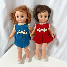 2 Uneeda Little Princess Doll 13 in Hard Plastic Sleepy Eye Vintage 60s 70s - £17.34 GBP