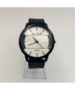 LHAU LIAN FA Silver Dial Black Silicon Band Men’s Watch Working New Battery - $32.13 CAD