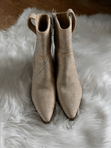 Sparkly western boots with little shiny diamonds, off-white/tan color sm... - $64.35