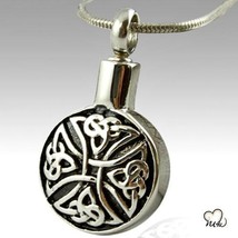 Circular Art Stainless Steel Cremation Keepsake Pendant - $34.99