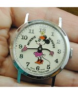 Vintage Mechanical Wind Pie Eye Minnie Mouse Watch Walt Disney Prod Swis... - $123.42 CAD