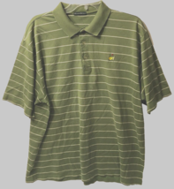 $9.99 Masters National Green Stripes Cotton Golf Augusta Polo Shirt XL - £10.21 GBP