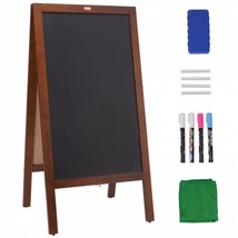 A Frame Chalkboard Sign, Double-Sided Sidewalk Signs, Freestanding Vintage W... - £52.71 GBP