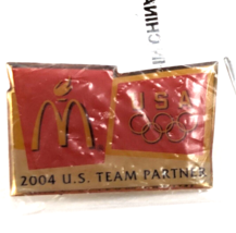 McDonald&#39;s Athen 2004 Team USA Olympic Rings Golden Arches Crew Pin Advertise - £11.85 GBP