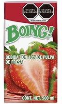 Jugo Boing Fresa | Strawberry Authentic Mexican Juice 500 ml Pack of 6 - $19.75