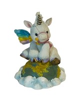 Unicorn Figurine Pegasus Enesco Starlight Starbright 1995 World Can Be Yours vtg - £30.99 GBP