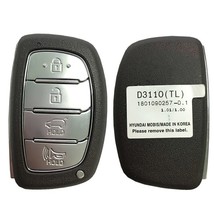 CN020135 /Aftermarket 4 Buttons Tucson 2018 Smart Remote Key 43Hz HITAG 3 Transp - £92.33 GBP