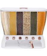 Rice Dispenser Dry Grain Food Storage Container Tank 6-Grid Rotating for... - $45.77 CAD