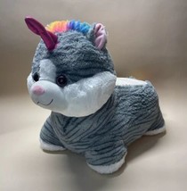 23” Kitty Cat Caticorn Plush Children’s Seat Gray Colorful Big Kelly Toys - $24.49