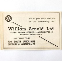 1954 Volkswagen William Arnold LTD Advertisement Import Automobilia E89F1 - £12.29 GBP