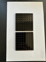 LEGO PN 41539 Flat Plate 8x8 - Black - 2 Pieces - New - £6.08 GBP
