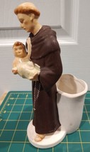 Vintage ST JOSEPH HOLDING CHILD JESUS CERAMIC PLANTER APPROX 1950-60&#39;S - £23.19 GBP