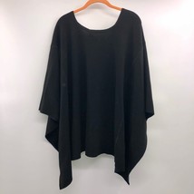 Vineyard Vines Reversible V-Neck Poncho Womens XS/S New Black / Blue Wool - £70.00 GBP