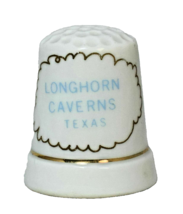 Longhorn Caverns Texas Souvenir Porcelain Thimble Collectible Home Decor - £5.03 GBP