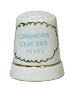 Longhorn Caverns Texas Souvenir Porcelain Thimble Collectible Home Decor - £5.03 GBP