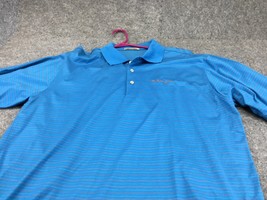 Peter Millar Polo Shirt Mens Large Golf Tennis Mercerized Cotton Pinstripes - £8.59 GBP