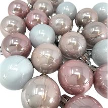 1 Inch Small Pink and White Shatterproof Plastic Christmas Balls 24 Piec... - $14.83