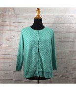 Talbots Petite Light Green Eyelet Lace Cardigan Sweater Size PXL NWT - $455.14 MXN