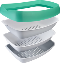 Litter Box - 3 Sifting Tray Cat Litter Box- Easy to Clean with Non-Stick... - £36.29 GBP