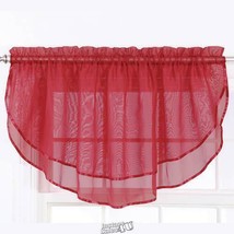 Elegance Voile 60&quot; W x 24&quot; L Layered Valance Ruby - $178.52 MXN