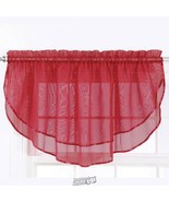Elegance Voile 60&quot; W x 24&quot; L Layered Valance Ruby - $9.49