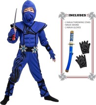 Spooktacular Creations Blue Ninja Costume for Boys Stealth Costume 3T - £19.13 GBP