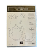 Stampin&#39; Up! Tea Together Cling Stamp Set &amp; Tea Time Framelits Dies Cup ... - £26.59 GBP