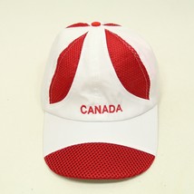 Canada Hat Cap White and Red Canadian Flag Maple Leaf Adjustable Strap Hat  - £5.84 GBP