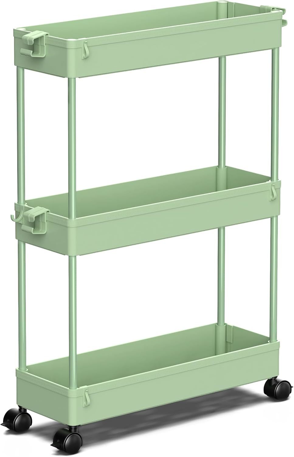 Spacekeeper Slim Rolling Storage Cart, 3 Tier Bathroom Organizer Utility... - $36.99