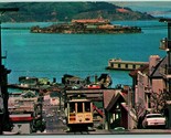 Cable Car Hyde Street Alcatraz San Francisco CA UNP Unused Chrome Postca... - $3.91