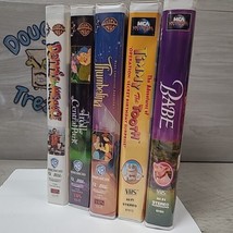 VHS Clamshell 90&#39;s Movie Lot Babe Dennis Menace Thumbelina Timmy Tooth T... - £7.86 GBP