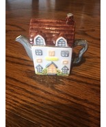 Vintage Ceramic 2 Story House Decorative Teapot 3.5 Inches Length Thailand - $451.61 MXN