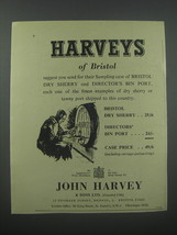 1954 Harveys of Bristol Sherry and Port Ad - Harveys of Bristol - $18.49