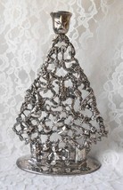Vintage Candle Holder Godinger Silverplate Christmas Tree Silverplate Bears Toys - £18.38 GBP