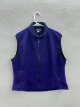 Avalanche Performance Womens Vest Size Large Purple Fleece Zip Up Sleeve... - $18.46