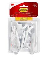 Command Medium Utility Hooks Mega Pack, White, 20-Hooks, 24-Strips, Orga... - $607.33 MXN