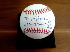 Tony Larussa 3 X Manager Of The Year A&#39;s Cards Stat Signed Auto Baseball PSA/DNA - £155.69 GBP