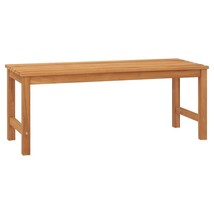 vidaXL Bench Brown Solid Teak Wood 45 in Strong Bench Rectangular - $245.20 CAD