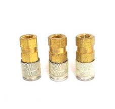 LOT OF 3 NEW HANSEN 21AS-25F QUICK CONNECT FITTINGS 1/4&quot; FEMALE, 21AS25F - £39.30 GBP